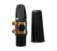 Boquilla para saxofón alto, boquilla de viento de madera con ligadura y tapa | 1 lengüeta, desarrollador de sonido portátil, piezas de saxofón