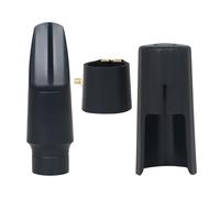 Boquilla para saxofón alto, juego de 3 tapas para flauta de saxofón, clip de ligadura, cabeza para accesorios de instrumentos, jazz, actuación clásica