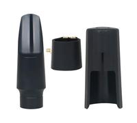 Boquilla para saxofón alto, juego de tapas de cabeza de flauta de saxofón, accesorio de clip de ligadura, fuerte y ligero, 48,3 g, portátil, compacto, ideal para interpretación y práctica de