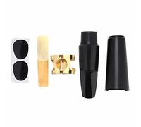 Boquilla Para Saxofón Alto Kit, Mouthpiece Abs Con Tapa Ligadura Cañas Saxo Serie Estándar Piezas Parches Clarinete Metal Hebilla Caña Pads Sax Tenor Soprano Musicales Accesorios Instrumentos Viento