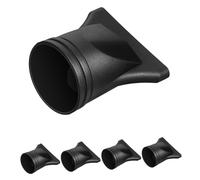 Boquilla para Secador de Pelo de Salón, 5 Piezas Negra | Plástico Brillante, Boquilla Estrecha y Ancha, para Cabello Liso o Rizado, Uso Profesional