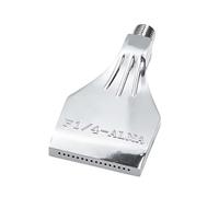 Boquilla plana de 16 orificios, acero inoxidable, rosca macho BSPT de 1/4", soplador de cuchilla de aire, aire comprimido plateado para soplado de polvo ind 2 piezas 16-hole Aluminum Alloy (Polished)
