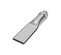 Boquilla plana de bajo ruido, G 1/4 AG, boquilla de seguridad general, latón niquelado, longitud 100,0 mm, ancho de boquilla 21,5 mm