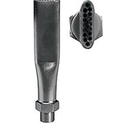 Boquilla plana de nivel de ruido, 1/2 - 27 UNS, boquilla de seguridad para pistolas de soplado de alto rendimiento, MS vern, longitud 100,0 mm, ancho de boquilla 21,0 mm