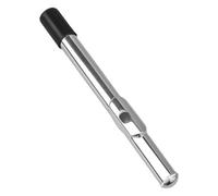 Boquilla profesional para flauta de 23 cm, pieza de instrumento de viento de madera de metal plateado para entusiastas de instrumentos de viento de madera