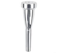 Boquilla profesional para trompeta 3C 7C, copa de latón chapado en oro para instrumentos de estilo Bach, diseño asistido por computadora para jugadores intermedios a avanzados, (plata 7C)