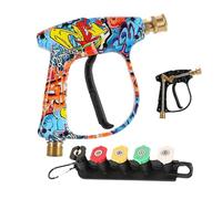 Boquilla pulverizadora, adaptador de riego para exteriores, resistente al calor, pistola pulverizadora con función adaptadora para garaje, entrada, terraza, jardín