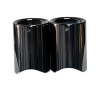 Boquilla Punta Silenciador Tubo Escape Acero Inoxidable Negro Para F10 F18 520i 523i 525i 528i E60 E61 KISSGPIPOL(2pcs 75mm)