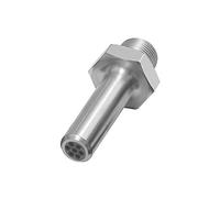 Boquilla redonda de bajo ruido, 1/2 - 27 UNS, boquilla de seguridad para pistola de aire comprimido de alto rendimiento, aluminio, longitud 50,0 mm, boquilla exterior de 10 mm de diámetro.