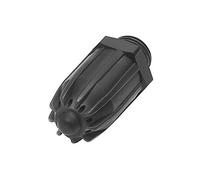 Boquilla redonda de mármol de ruido, G 1/4 AG, boquilla de seguridad para aplicaciones generales, POM de plástico, longitud 40,0 mm, boquilla exterior de 17 mm de diámetro.