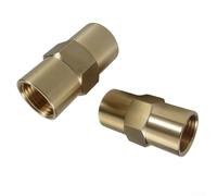 Boquilla reductora hexagonal de latón 18RH de 5/8 pulgadas para conectar tubos en sistemas hidráulicos de aceite de refrigeración y transmisión de energía neumática (2 piezas)