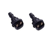 Boquilla rociadora ajustable para limpiaparabrisas con doble orificio, universal para automóviles, color negro, para la parte delantera izquierda y derecha.