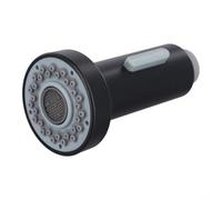 Boquilla rociadora de fregadero de cocina de dos ajustes de repuesto para grifos extraíbles con capacidad giratoria e interfaz de rosca G1/2 de pulgada (negro mate)