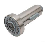 Boquilla rociadora de fregadero de cocina de dos ajustes de repuesto para grifos extraíbles con capacidad giratoria e interfaz de rosca G1/2 de pulgada (cepillada)