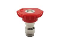 Boquilla rociadora for lavadora de alta presión, punta de Metal con conector rápido de 1/4 ", boquillas for lavado de coche de 0, 15, 25, 40 y 65 grados, 1 Uds.(Red)
