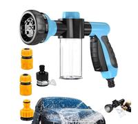 Boquilla rociadora para jardinería: rociador de espuma para jardín, cabezal de de agua ajustable, función de manguera manual de alta presión, herramienta duradera para limpieza y cuidado del cé