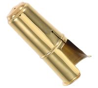 Boquilla Saxo Tenor 84mm Dorada, Protector Metálico para Saxofón | Talla L C53e, un Accesorio Ligero de Transporte, Ayuda a Cubrir la Boca y Cuida el Riel