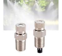 Boquilla señorial de agua de baja presión, cabezales de nebulización de latón para sistema de refrigeración exterior, jardinería, pulverizador atomizador de alta 50 piezas Filter pad Aperture 0.2mm
