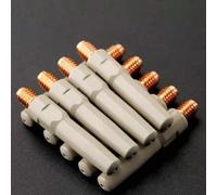 Boquilla tipo manga de junta de soldadura con revestimiento ignífugo, punta conductora de cobre, 45 mm de longitud, apertura de 0,8/.0/.2 mm para aplicación de soldadura por puntos (45 x .2)