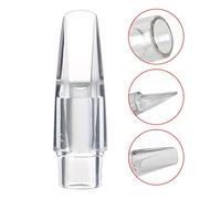 Boquilla transparente para saxofón alto Mtlavishness, boquilla de cristal en mi bemol, mini, portátil, para principiantes, reproductor de música