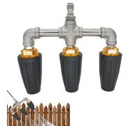 Boquilla Triple para Hidrolavadora | Giratoria 360 Grados 275 Bares Resistente,Inyector Rotativo Para Limpiadora,para Casa Vehículos Jardín Pavimentos Vallas Suelo Muros