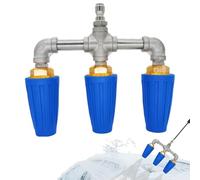 Boquilla Triple Turbo - 4000 PSI de 360 Grados Conexión Rápida de 1/4 Pulgada - Boquilla Giratoria para Limpiadora a Presión - para Casa Vehículos Jardín Pavimentos Vallas Suelo Muros