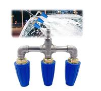 Boquilla turbo 3 en 1, boquilla turbo giratoria de 360°, con conector rápido de 1/4 pulgadas, 4-6 GPM, boquillas de turbina de punta de lavadora a presión máxima de 4000 PSI, ahorro de tiempo para