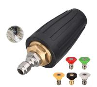 Boquilla turbo de 4000 PSI con función giratoria para unidades de lavado de alta presión y puerto de conexión rápida de 1/4 (25 mm)