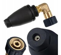 Boquilla turbo giratoria 90°, rosca interior M22, repuesto de alta presión para Kärcher Bosch GHP | 150 bar, 8 l/min, 60 °C | Para superficies duras, pavimentos, limpieza de superficies duras, latón y