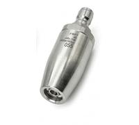 Boquilla turbo giratoria de alta presión (360°) de acero inoxidable - Núcleo cerámico - Hasta 4000 PSI - Conexión rápida de 1/4" - Para automóviles, patios y hormigón - 1 unidad (tamaño 55)