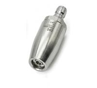 Boquilla turbo giratoria de alta presión (360°) de acero inoxidable - Núcleo cerámico - Hasta 4000 PSI - Conexión rápida de 1/4" - Para automóviles, patios y hormigón - 1 unidad (tamaño 40)