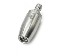 Boquilla turbo giratoria de alta presión de acero inoxidable (360°) - Núcleo cerámico - Hasta 4000 PSI - Conexión rápida de 1/4" - Para automóviles, patios y hormigón - 1 unidad (diámetro 25)