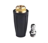 Boquilla turbo giratoria para lavadora de alta presión 4000 PSI 2.5-4 GPM| Punta de latón de conexión rápida de 1/4 pulgadas con funda de goma para limpieza resistente (035)