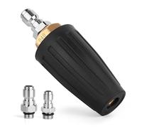 Boquilla turbo para lavadora a presión, 4000 PSI máx. 5000 PSI 4.0 GPM, boquilla turbo giratoria con arandela eléctrica de conexión rápida de 1/4 pulgadas, 3/8 pulgadas, boquilla turbo para jardín,