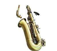 Boquilla y estuche de accesorios completos para saxofón EF de saxofón Alto de simulación antigua profesional Saxofón (Color : Leather bag)