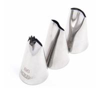 boquillas 3 boquillas de acero inoxidable ford decoración de pasteles, herramientas para hornear for repostería, for hacer tú mismo galletas pasteleras