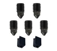 Boquillas de Acero Endurecido HzdaDeve para Impresoras 3D P1P/P1S/X1/X1C/X1E, Kobra 3 Combo, Adventurer 5M/5M Pro, Tamaños 0,2 mm a 0,8 mm, Resistentes al Desgaste, Incluye Cubierta de Silicona