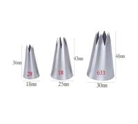 Boquillas de acero inoxidable for glaseado, boquillas for crema flores, herramientas for decoración pasteles para Mangas Pasteleras(Type 3)