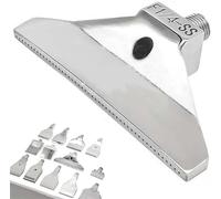 Boquillas de aire a chorro viento, boquilla viento que sopla ventilador, pulverización en abanico plano, refrigeración por agua, cuchillo 1/4 BSPT macho 2 piezas 48 Hole Stainless Steel (Polished)
