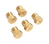 Boquillas de chorro de gas de latón 5pcs M6x0.75 para la placa | Construcción de latón macizo, resistente a la corrosión, para uso a largo plazo, se adapta a cocinas estándar
