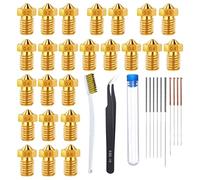 Boquillas de impresora 3D E3D-V6, juego de boquillas extrusoras para impresoras 3D de filamento de 1,75 mm, por ejemplo, Anycubic i3 Mega Pro Prusa i3 MK3/MK3S Chiron Printer (v6nozzle)