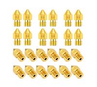 Boquillas de latón, 100 boquillas for impresora 3D, 0,2/0,3/0,4/0,5/0,6/0,8/1, mm, 1,75, extrusora roscada cobre, piezas(100PCS 0.6mm)