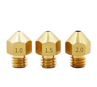 Boquillas de latón, 3 piezas M6 cobre 1,0 mm,5, 2, boquillas mayor diámetro for impresora 3D con boquilla filamento,75 y(2.0mm/3.0mm)