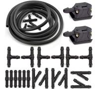 Boquillas de Limpiaparabrisas Compatible Con Benz Para Vito W638 1996-2003 Para W639 2003-2014 Para W447 2014-2 Uds Boquillas Para Limpiaparabrisas Coche Y Kit Manguera 2m(Nozzle-Hose-Joiner)