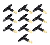 Boquillas de nebulización de agua de cobre de 10 piezas, boquilla de nebulización para exteriores kit de boquillas nebulización boquillas nebulización de roscas accesorio de refrigeración