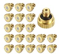 Boquillas de nebulización de latón, pulverizador atomizador de baja presión para sistema de refrigeración exterior, jardín 10/24 UNC 10 piezas aperture0.5mm