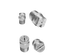 Boquillas de pulverización, Punta de pulverización abanico plano acero inoxidable 304, 65 °-110 ° Boquilla 1/4 rosca externa 12,5 mm 110°(1/8 External Thread 9.5mm (Bore Diameter 1.1mm),95°)