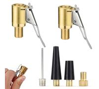 Boquillas Inflado 2pcs Adaptador Valvula Bicicleta, Neumático Boquilla Inflador Abrazadera Válvula, Neumático Bomba de Automóvil Boquilla Clip Cabeza de Conversión Rápida para Válvula Neumático Coche