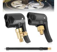 Boquillas Inflado Neumático 7.8mm Boquillas de Inflado de Neumáticos 2pcs Boquilla Inflador Bicicleta Seguro 2 en 1 Conector de Válvula de Neumático Eficiente para Coche (Deflatable+Non deflatable)