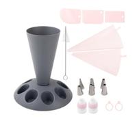 boquillas Juego de 18 boquillas for manga pastelera, herramienta for decorar tartas, cupcakes, galletas y mucho más. manga pastelera(Grey,B)